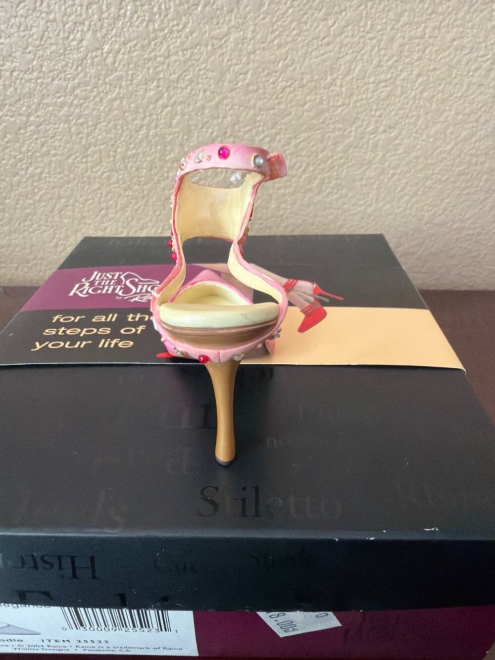 2004 Just the Right Shoe by Raine “Pink Poodle” Mini Shoe Figurine #25523 NEW - Picture 4 of 11